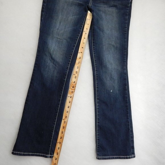 Earl Jeans Womens Mid Rise Boot Cut Jeans Medium Embroidered Pockets Size 8 - Picture 8 of 12